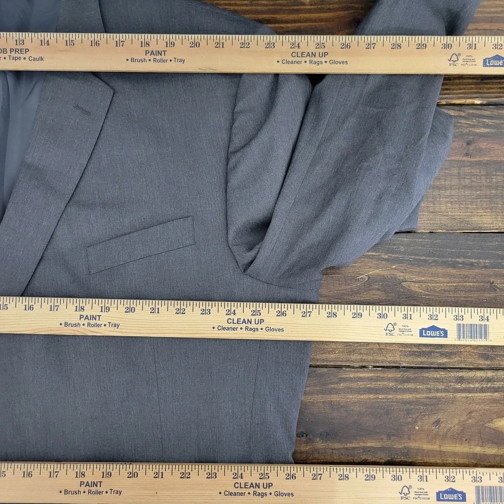 Stafford Men's Travel Suit Separate Sport Coat Two Button Gray‎ Wool Blend 54R